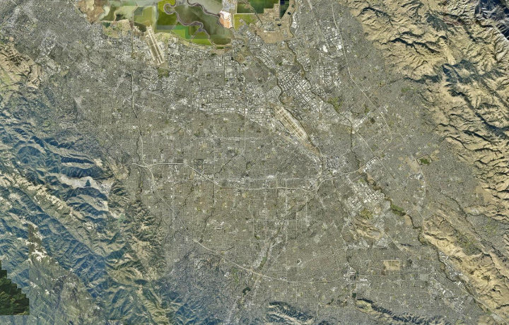 Satellite map of San Jose, California